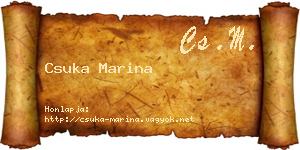 Csuka Marina névjegykártya